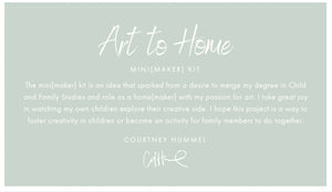 Art to Home mini[maker] kit